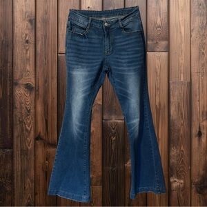 Source Unknown Dark Blue Boot Cut Jeans